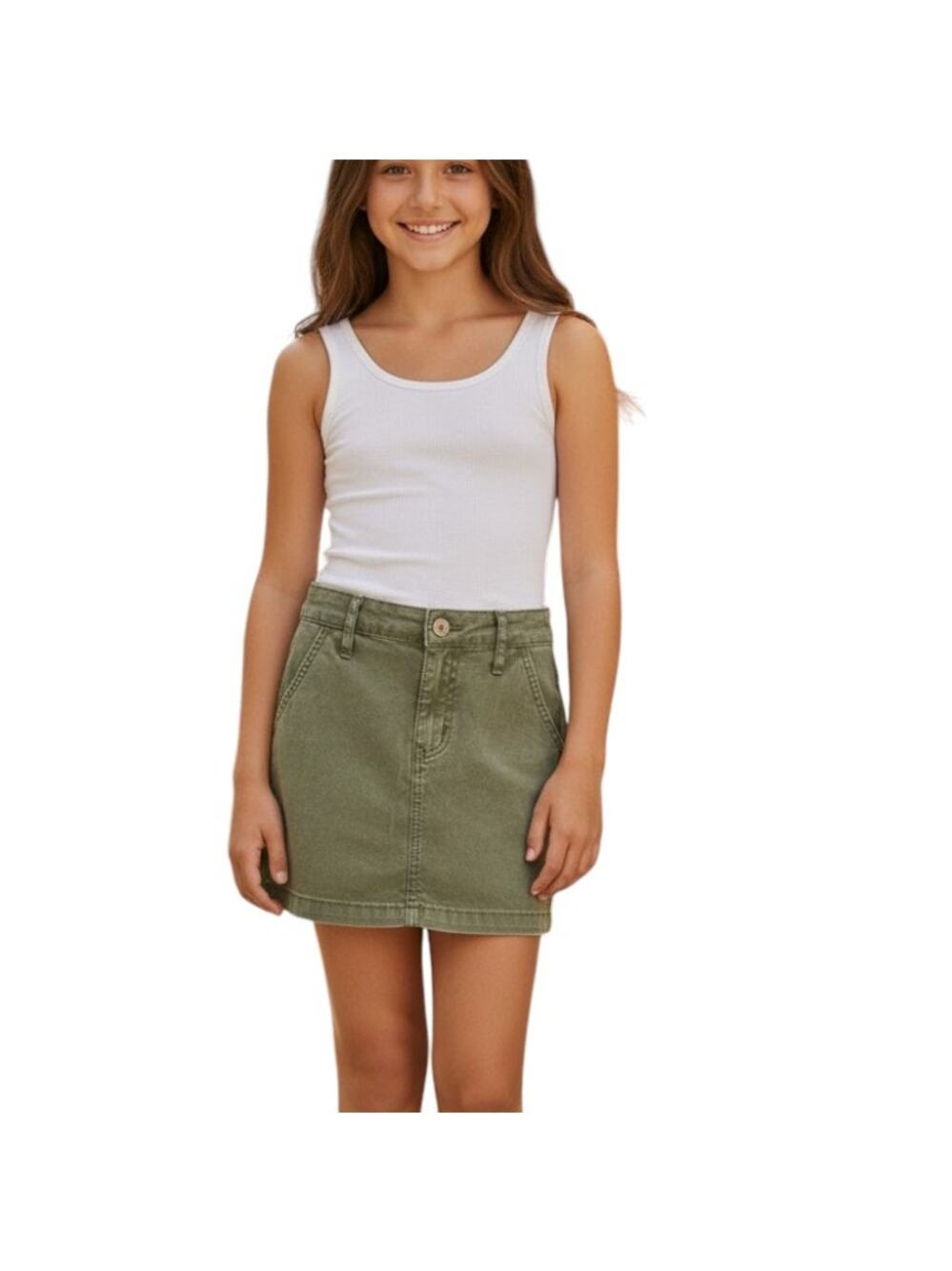 Art Class Girls Skirt, Green, Size M (8)